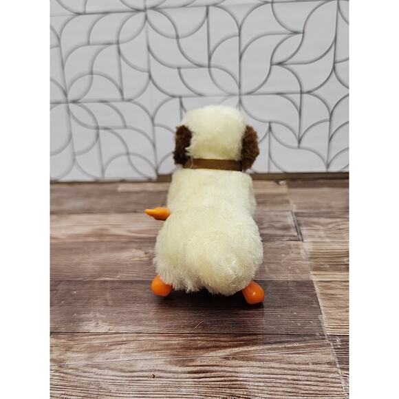 Vintage Mechanical Wind Up Walking Dog Toy - 1950s - 1960's Japan? Orange Feet - Picture 4 of 4